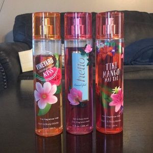 3 full size used bath and body works perfumes